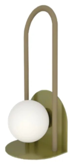 Arandela Graça 19X41X19Cm 01Xg9 Globo 10Cm - Usina 90041/1 (CP-M - Champanhe Metálico, Cristal (Transparente))