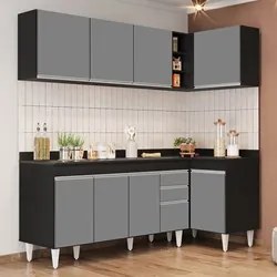 Armário de Cozinha Modulado de Canto Esquerdo 4 Peças CP50 Balcão com