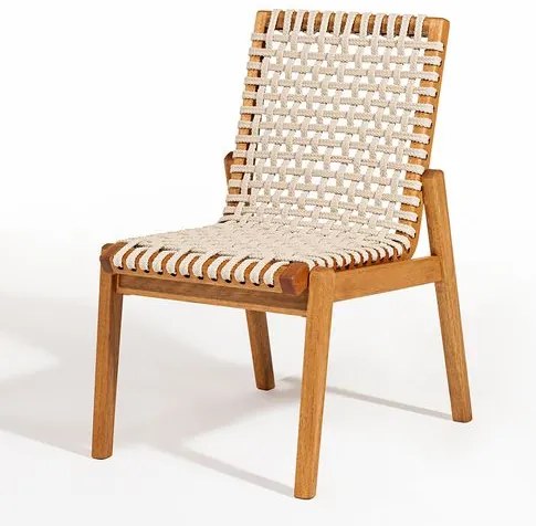 Cadeira Trama Corda Areia Estrutura Stain Jatoba 52cm - 60361 Sun House