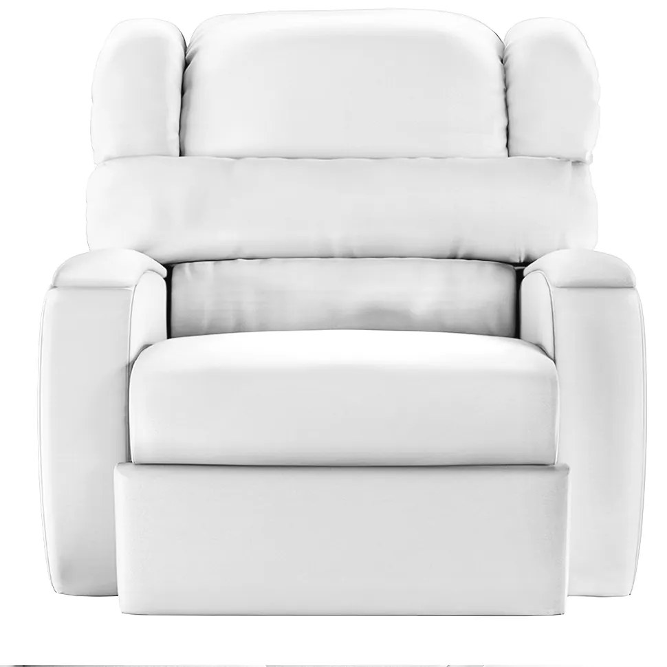 Poltrona do Papai Sala de Cinema Reclinável Kylie Manual PU Branco G23