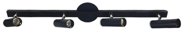 Spot Sobrepor 4W Aluminio Preto Tubo
