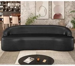 Sofá 2 Lugares para Sala de Estar Living 150cm Theo D06 Sintético Pret