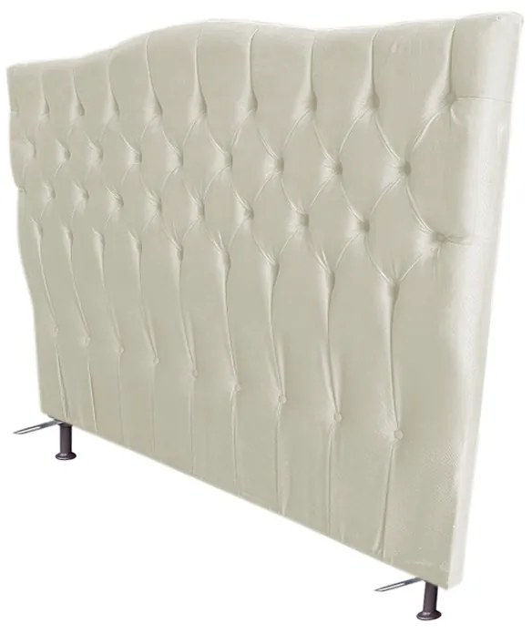 Cabeceira Cama Box Casal King 195cm Capitonê Sofia Suede Bege - Sheep Estofados - Bege