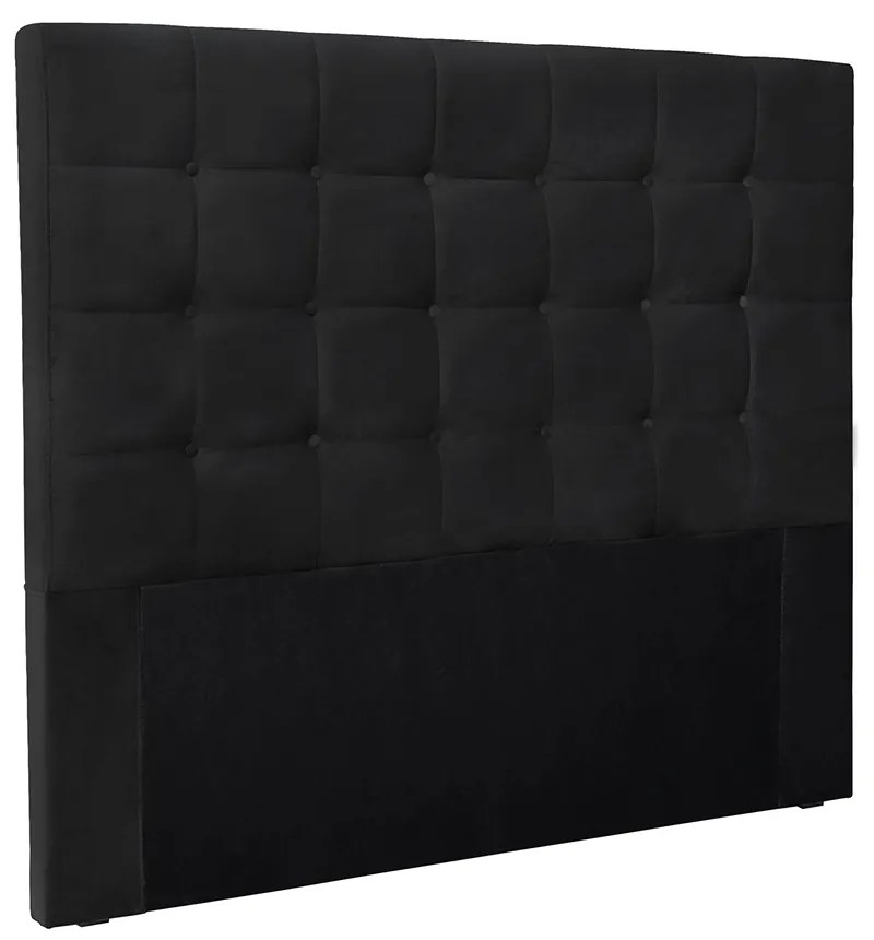 Cabeceira Cama Box Casal 140 cm Verona Veludo S04 - D'Rossi - Preto