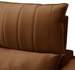 Sofá Retrátil 3 Lugares com Porta Copo 210cm Andes F05 Veludo Terracot