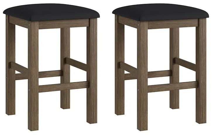 Conjunto Sala Jantar Mesa Dobrável Mdf 4 Banquetas Estofadas - Ameixa Negra/Preto