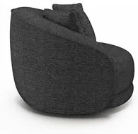 Kit 2 Poltronas Decorativa Giratória para Sala Kaly M22 Linho Chumbo -