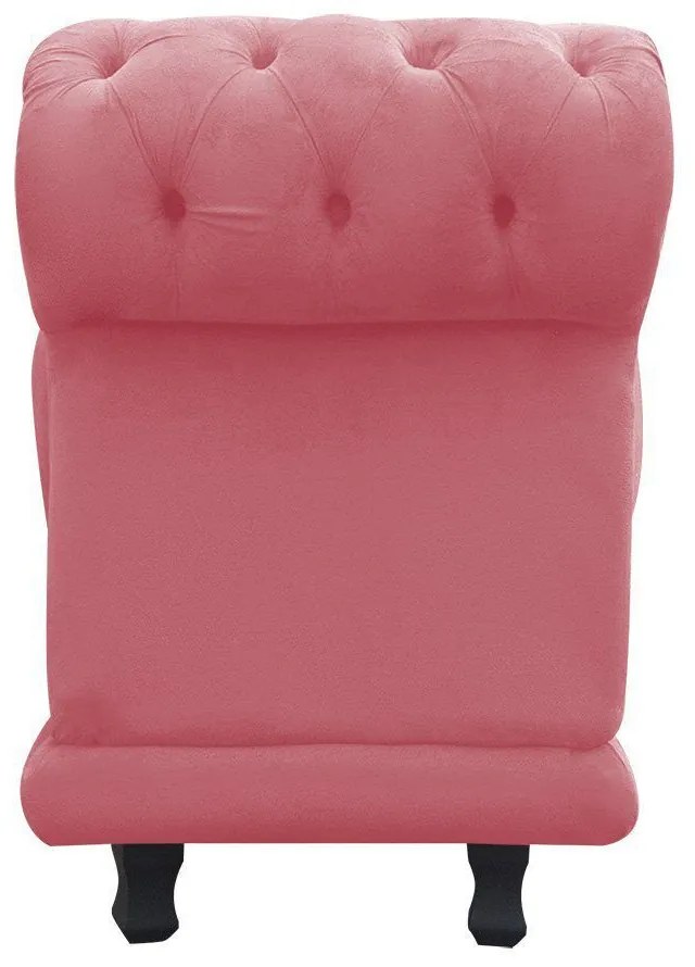 Kit 02 Recamier Barcelona Namoradeira Calçadeira Suede Rose - D'Rossi