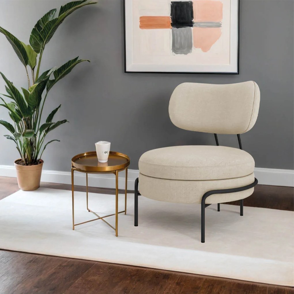 Kit 2 Poltronas Decorativas Luxo Moderna Sala de Estar Recepção Mimo Bouclé