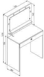 Penteadeira Camarim 1 Gaveta Com Colmeia Star A05 Branco - Mpozenato