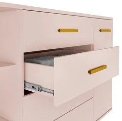Cômoda Infantil com Cantoneira e 4 Gavetas 100% MDF New Lorena Rosê -