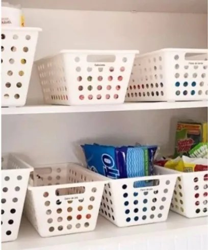 Kit Cesta Organizadora -  Leve 4 e Pague 3 (Branco)