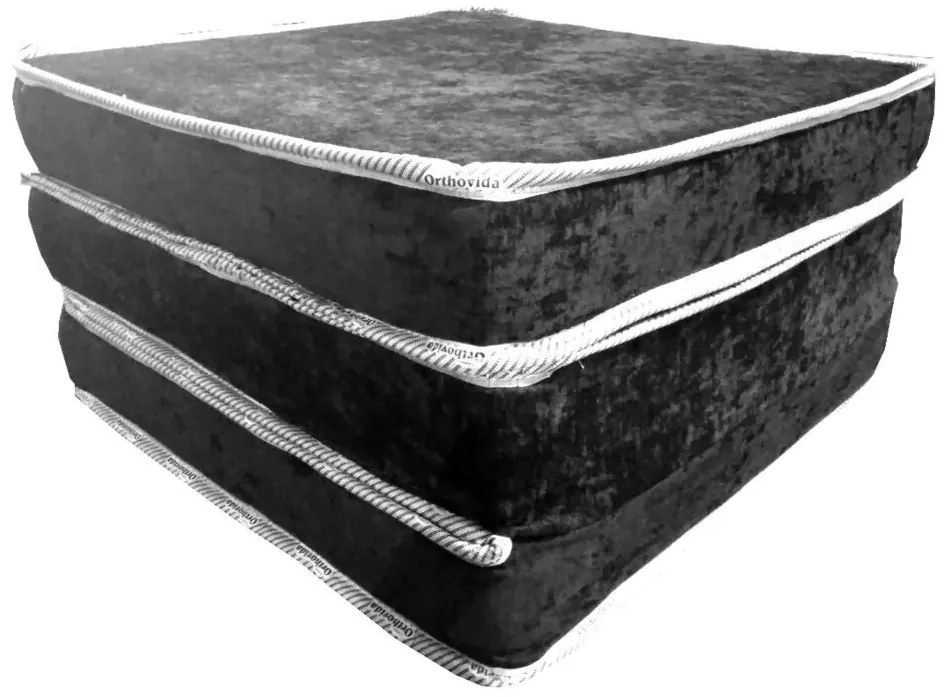 Puff Multifuncional Banco Colch�O E Poltrona Suede (Palha)