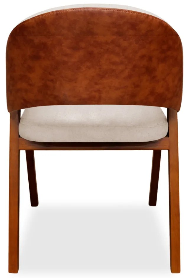 Poltrona Decorativa Suellen Linho Marrom