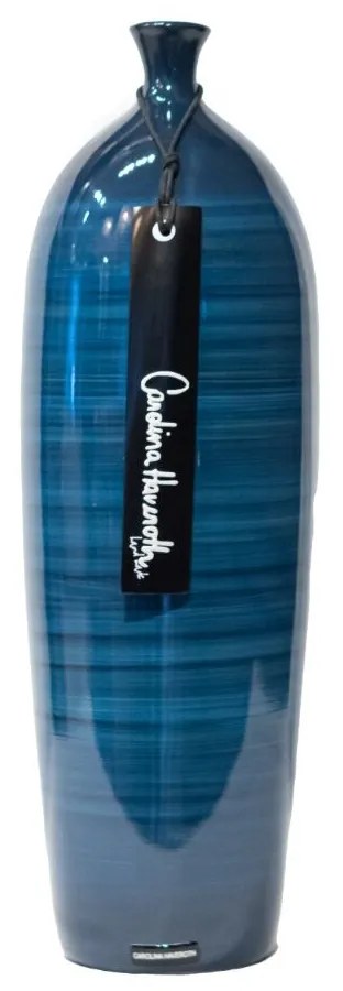 Vaso Garrafa Decorativo em Cerâmica Carolina Haveroth – Aurora Boreal Alto Brilho