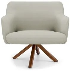 Poltrona Decorativa Giratória Base Giromad Madeira Jade C-26 Corano Be