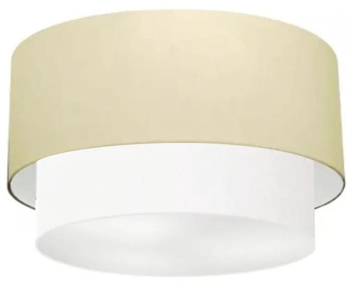 Plafon de Sobrepor Cilíndrico SP-3045 Cúpula Cor Algodão Crú Branco