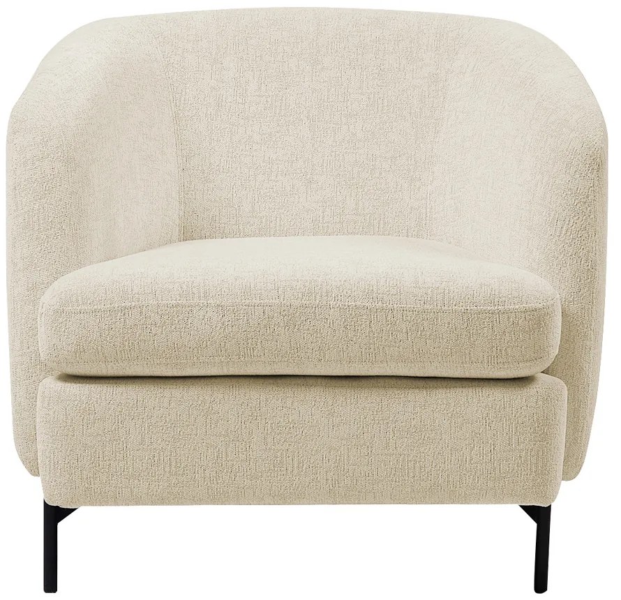 Poltrona Decorativa Salem Pés Metálicos Bouclê Rústico Off White G92 - Gran Belo