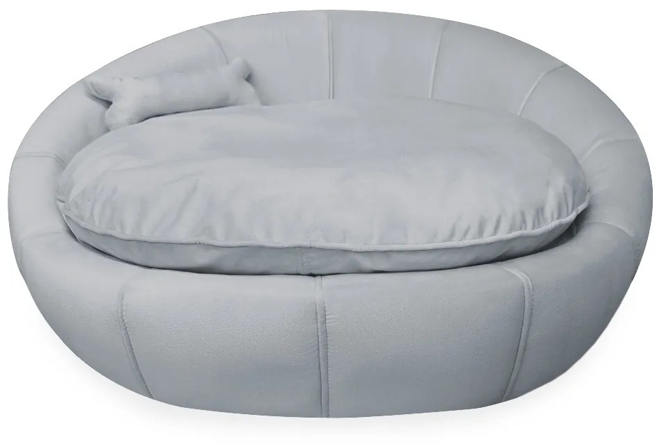 Cama Pet Ariel para Cães e Gatos Almofadada Veludo Cores - Cinza