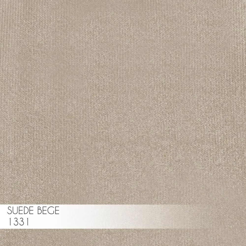 Puff Decorativo Base Gold Elsa Suede Bege G41 - Gran Belo