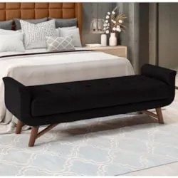 Cabeceira Cama Box Queen 160cm Pisa e Recamier Neville Z37 Sintético P