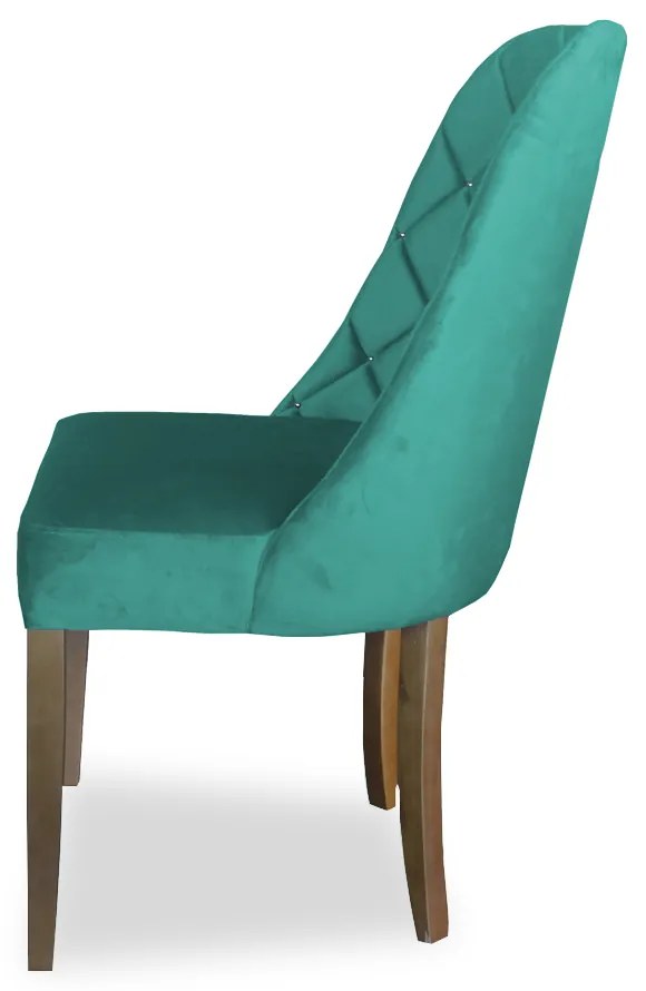 kit com 2 Cadeiras de Jantar Dublin Suede Azul Tiffany