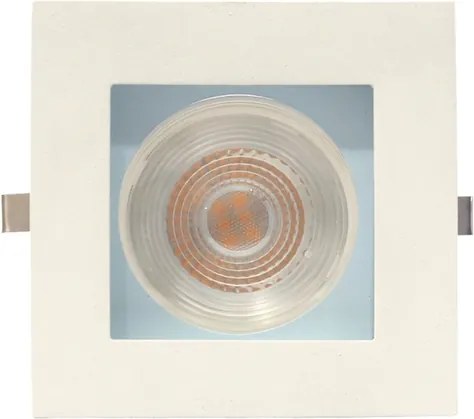 Plafon Embutir Aluminio Branco Azul 10,5Cm