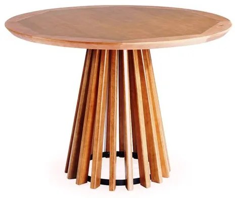 Mesa de Jantar Brisa Tampo Redondo Madeira Verniz Mel 130cm - 60516 Sun House