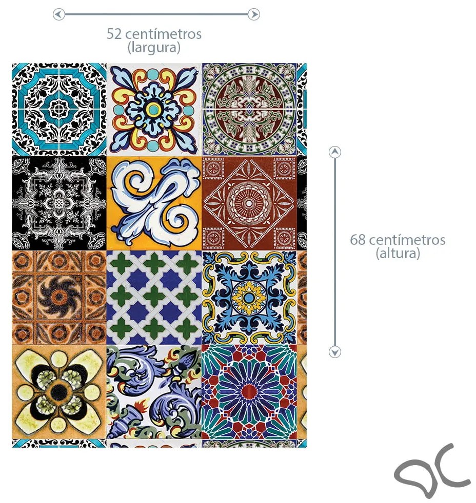 Adesivo Azulejo 04 - 52cm x 68cm