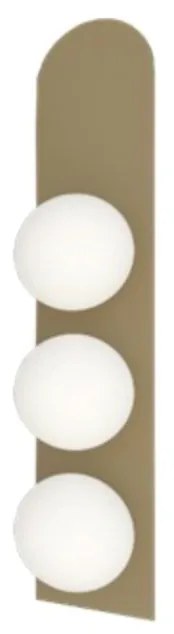 Arandela Aliança 13X65X13Cm 03Xg9 Globo 10Cm - Usina 90035/3 (FN-F - Fendi Fosco, Cristal (Transparente))