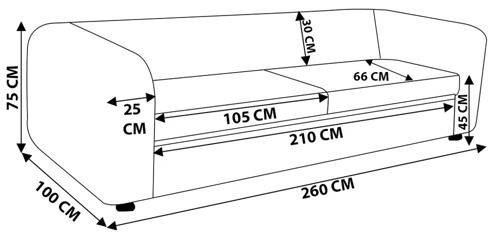 Sofá 4 Lugares Astúria 260cm Couro Branco G58 - Gran Belo