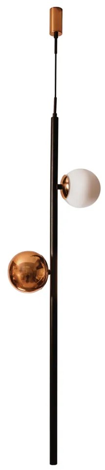 Pendente Organic Vertical Ø29X100Cm Alumínio E Globo Ø12Cm 1Xg9 Por Wa... (BT - Branco Texturizado)