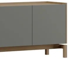 Rack TV 50 Pol 180cm 2 Portas 2 Gavetas Oak/Cinza F07 - Mpozenat