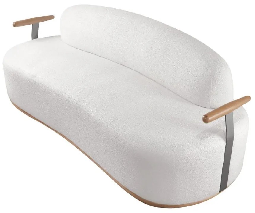 Sofá Anahí Design Orgânico Braços Detalhes Madeira Linha Premium
