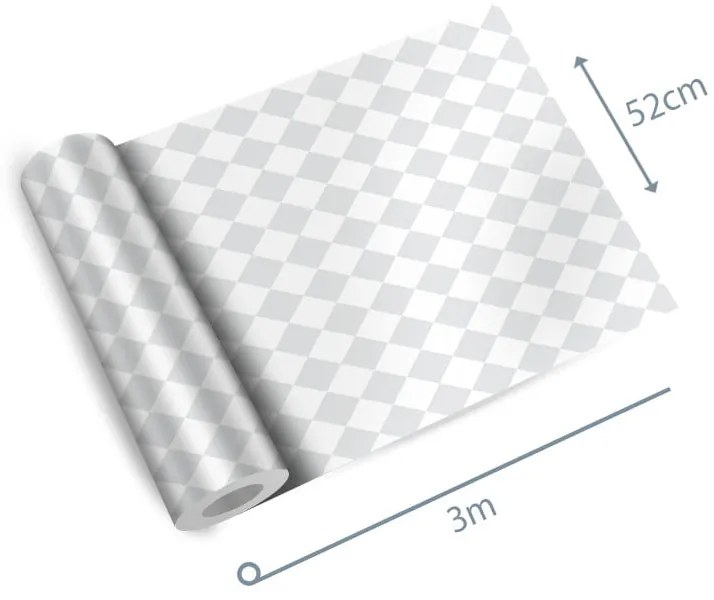 Papel de parede adesivo geométrico cinza e branco