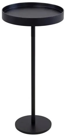 Mesa de Apoio Kyoto Media Tampo Laca Preta Base Preta 55cm - 67766 Sun House