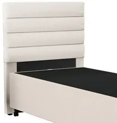 Cabeceira com Base para Cama Box Solteiro 88x188cm Hit ID5 Linho Cru/S