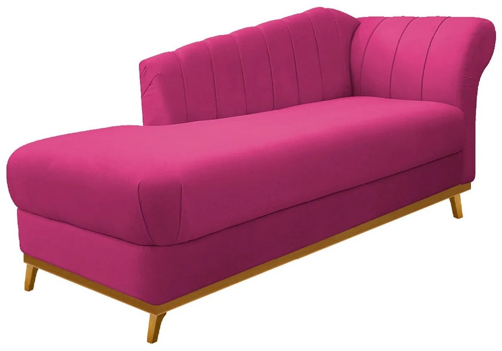 Recamier Vanessa 160cm Lado Esquerdo Suede Pink - ADJ Decor