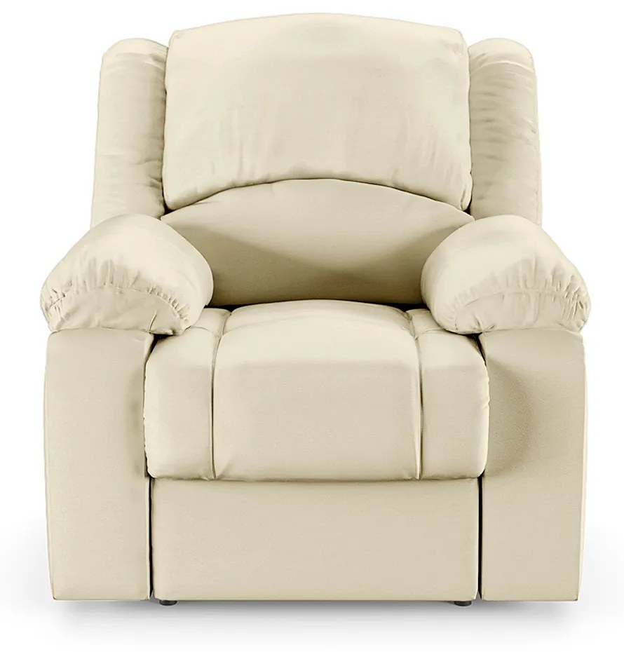 Poltrona do Papai Descanso Reclinável Sala de Cinema Madrid Power Elétrica Massagem USB PU Bege G23