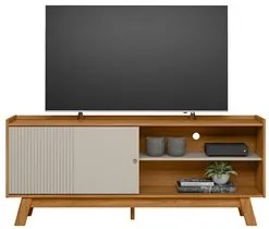 Rack Bancada de TV 65 Polegadas Arum L06 Nature/Off White - Mpozenato