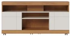 Rack Bancada Para TV 47 Pol 136cm Pavia Freijó/Off White C05 - Mpozena