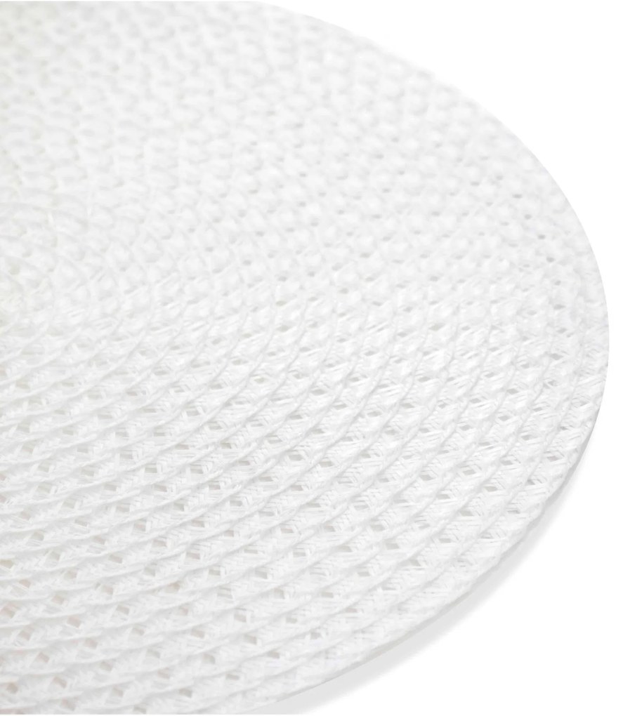 Jogo Americano Redondo de Plástico Branco 38 cm - D'Rossi