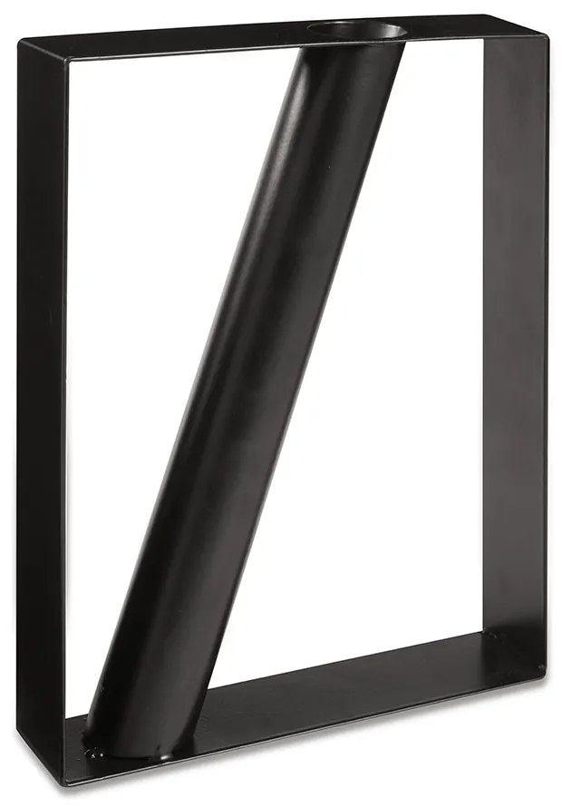 Vaso Decorativo Geométrico em Metal Preto 25,5x20 cm - D'Rossi
