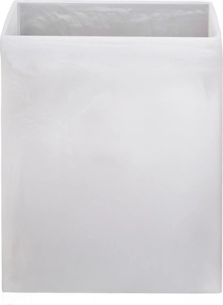 Lixeira Aberta p/ Escritório Davos Resina - Madrepérola Off White Matte  Madrepérola Off White Matte