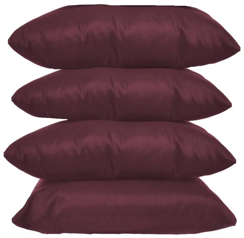 Kit 4 Almofadas Decorativas 50x50 Tecido Suede Bordô