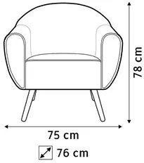 Kit 02 Poltronas Decorativas Nina Pés Palito Madeira C-416 Linho Cinza