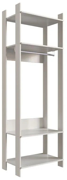 Closet Aberto Guarda Roupa Roupeiro com Cabide Off White OW