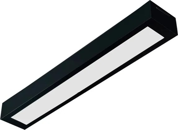 Plafon Led Sobrepor Retangular Preto 36W 6500K Londres