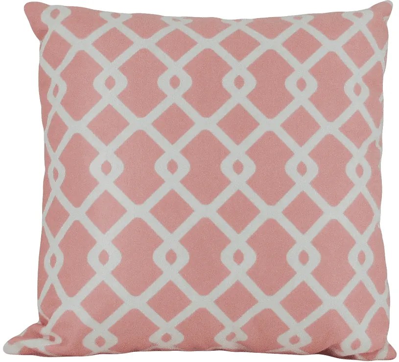 Capa almofada LYON Veludo estampado Geométrico rosa 50x50cm