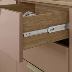 Armário de Cozinha Compacta 198cm Aurea D02 Amêndola/Marsala - Mpozena